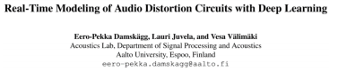 Real-Time Modeling of Audio Distortion Circuits with Deep Learning
