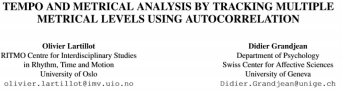 Tempo and Metrical Analysis by Tracking Multiple Metrical Levels Using Autocorrelation